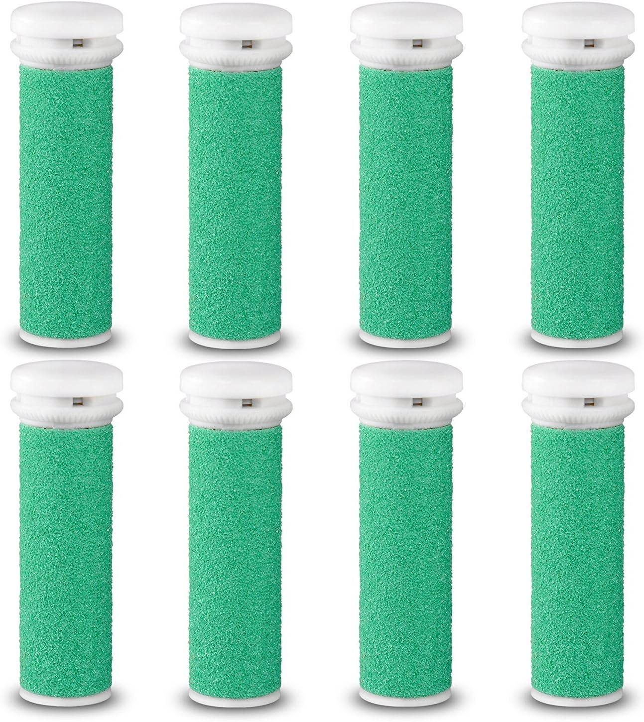 Replacement Rollers Compatible with Emjoi Micro-Pedi Callus Remover Foot File, Extra Hard Coarse 8 pcs.