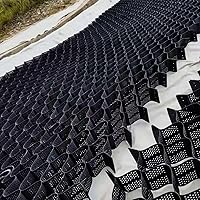 Vista 1 de ERRULAN Estabilizador de hierba/suelo/grava, base de base de cobertizo de plástico resistente, pavimentadora de rejilla de tierra cortable, tapete
