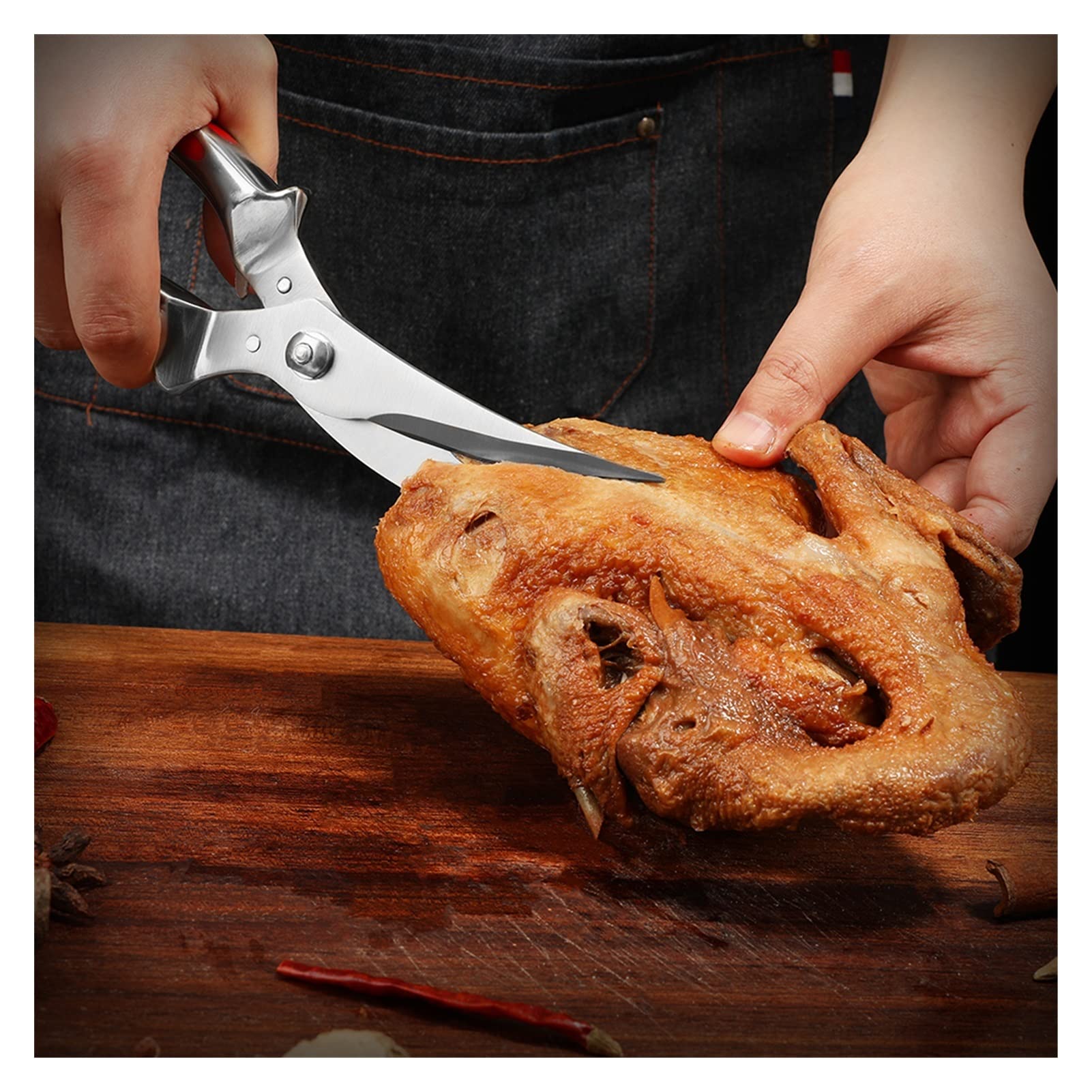 Forbici, Robuste forbici da cucina for ossa, manico ergonomico in alluminio