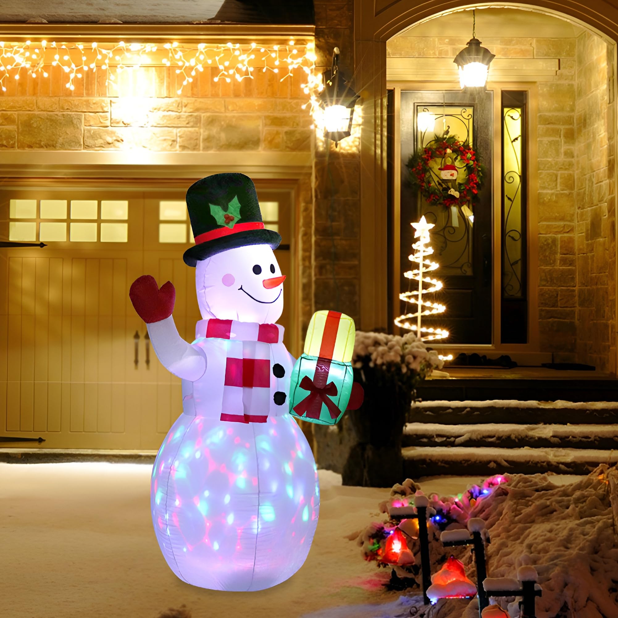 Luci a stringa a LED Luci natalizie per ghiaccioli da esterno Ghirlanda di Natale per tende Decorazione per feste di grondaia del patio della terrazza del giardino di Capodanno – acquista a