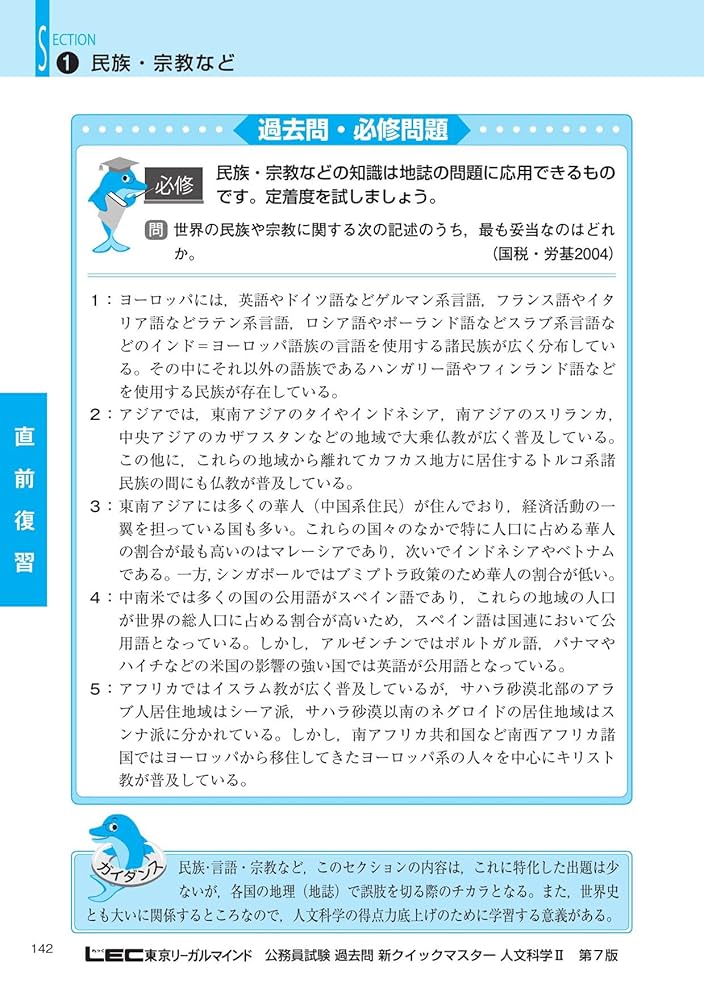 公務員試験 過去問 新クイックマスター 人文科学II (地理・思想