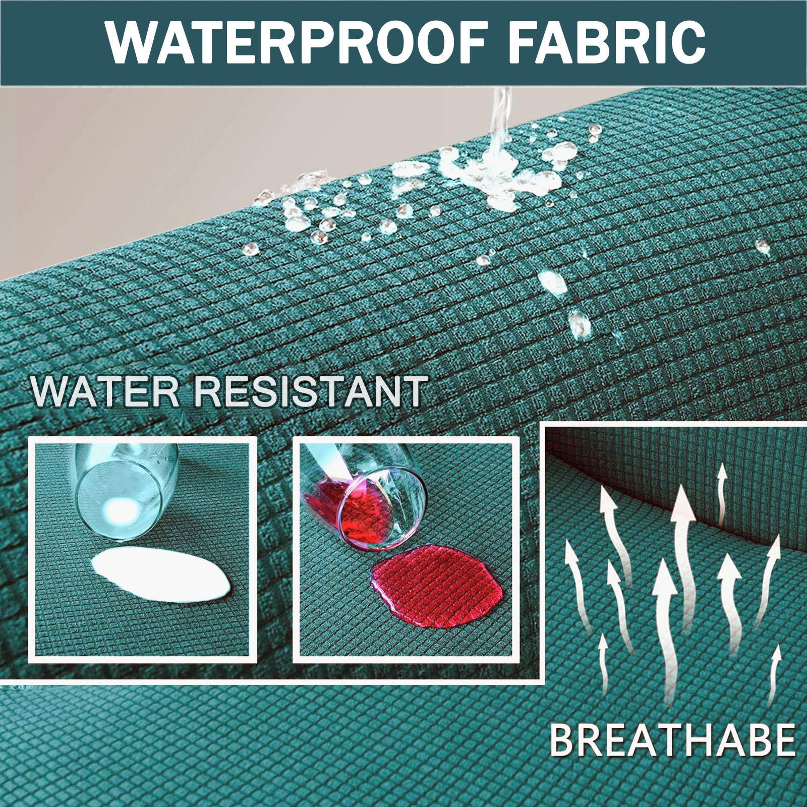 ZRCYXDW Bar Stool Covers, Water Resistant Swivel Bar Stool Chair Covers with Backs Soft Pub Counter Stool Covers Non Slip Removable for Swivel Barstool Chair Seat-Turquoise Blue-2 Pack