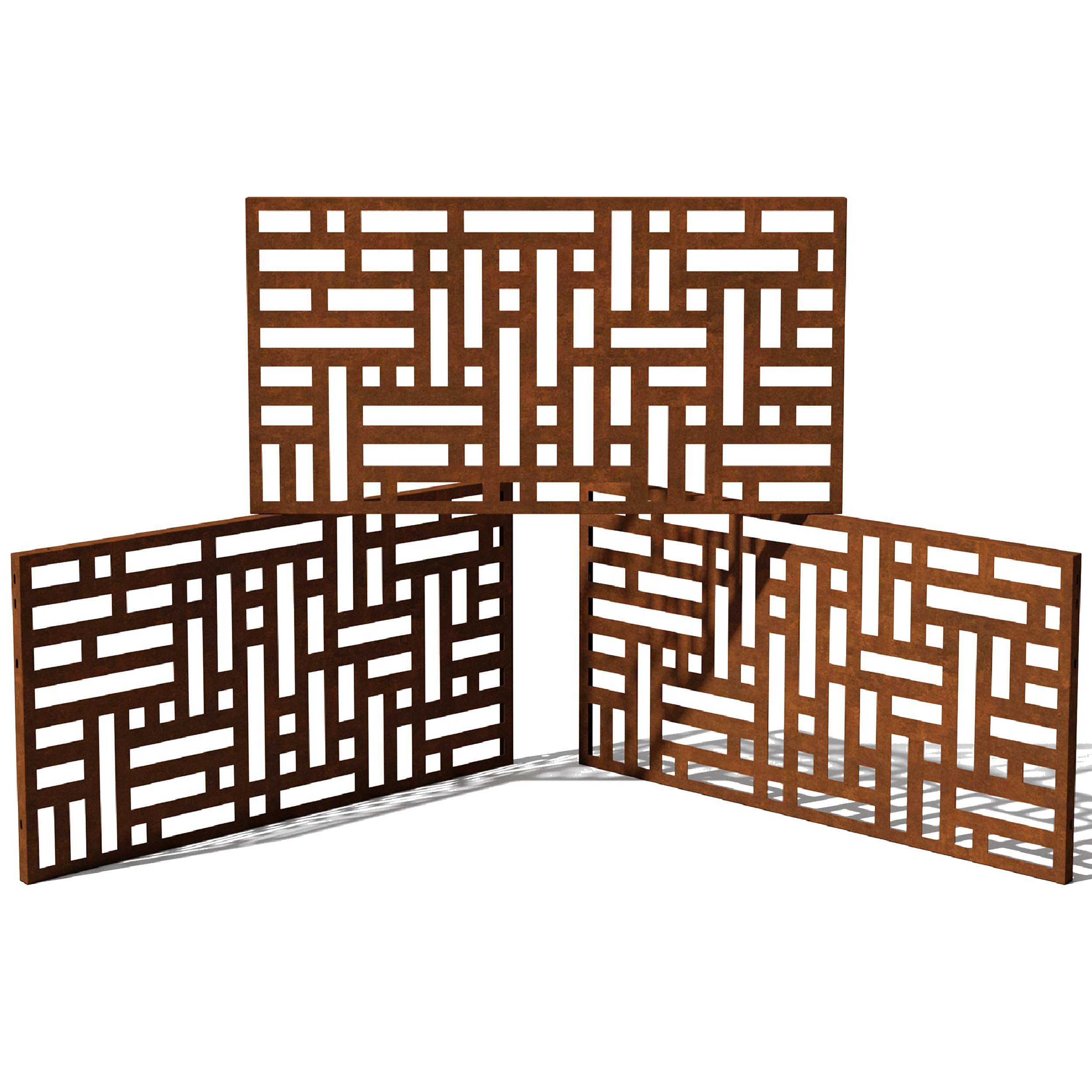 Veradek Corten Steel Outdoor Privacy Screen Block