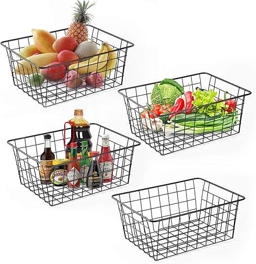 Wire Baskets for Organizing Household Pantry Baskets 4