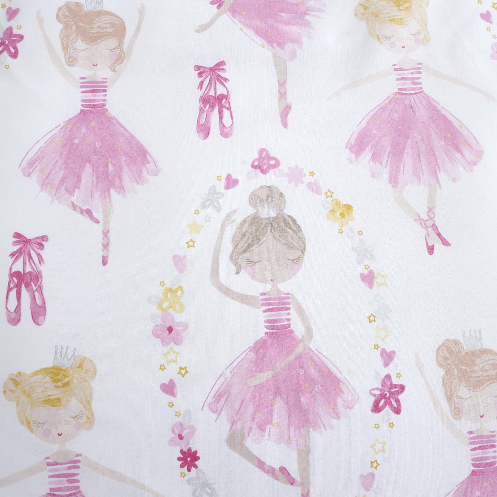 Bedlam Copripiumino in pile con cuore rosa e orsetto, per letto singolo (140 x 200 cm