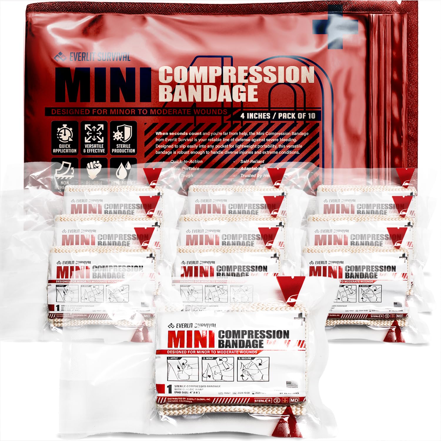 EVERLIT Mini Bandage 10 Pack