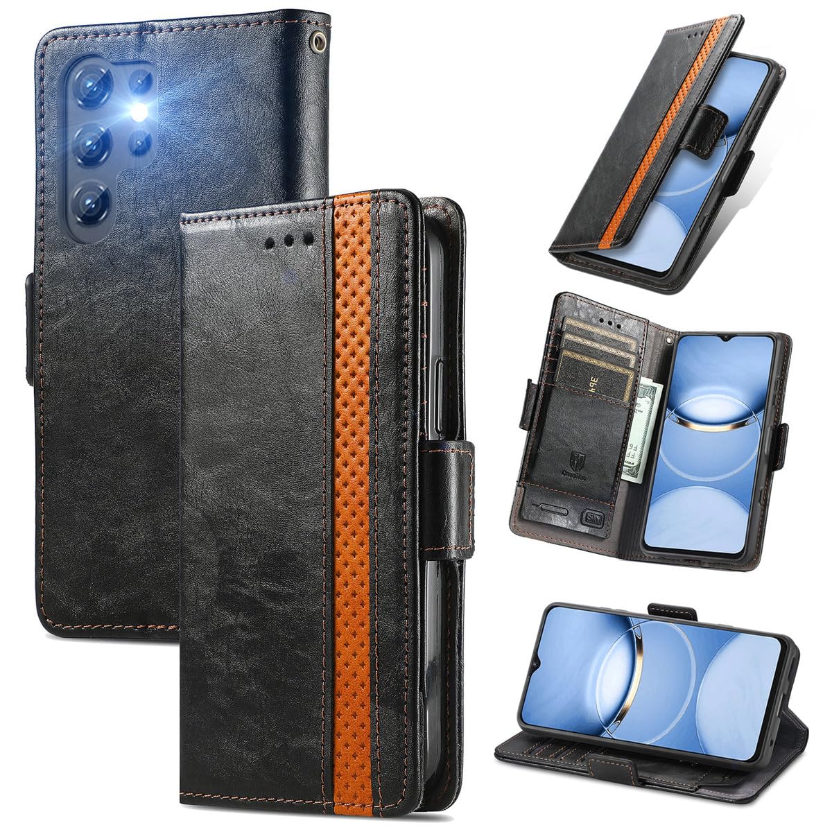 MOJIA Cover per Oukitel C2, PU Custodia Antiurto Resistente ai