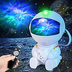 Flysclean Projetor Astronauta Galáxia Projetor Estrela Galáxia Luz Noturna Space Buddy Projetor com Nebulosa e Controle Remoto para Quarto, Melhores Presentes para Crianças e Adultos