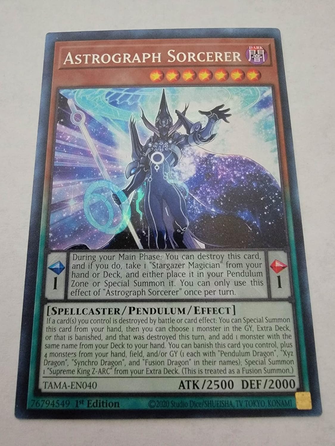 Astrograph Sorcerer - TAMA-EN040 - Tactical Masters - Collector's Rare - 1st Edition