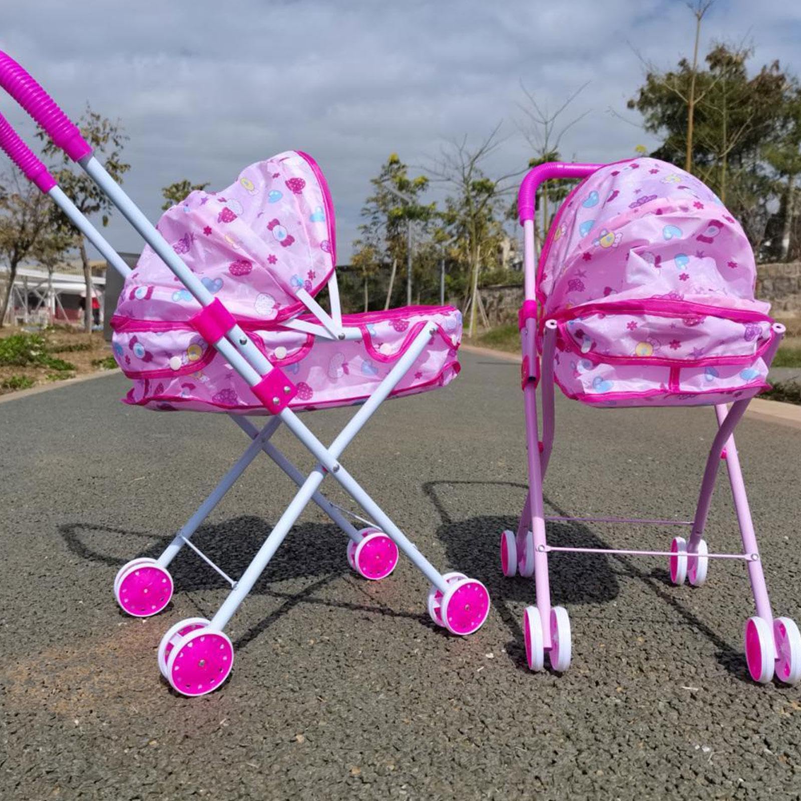 Mini passeggino giocattolo interattivo giocattoli di finzione passeggino di simulazione per giochi di ruolo attività di apprendimento giocattoli di