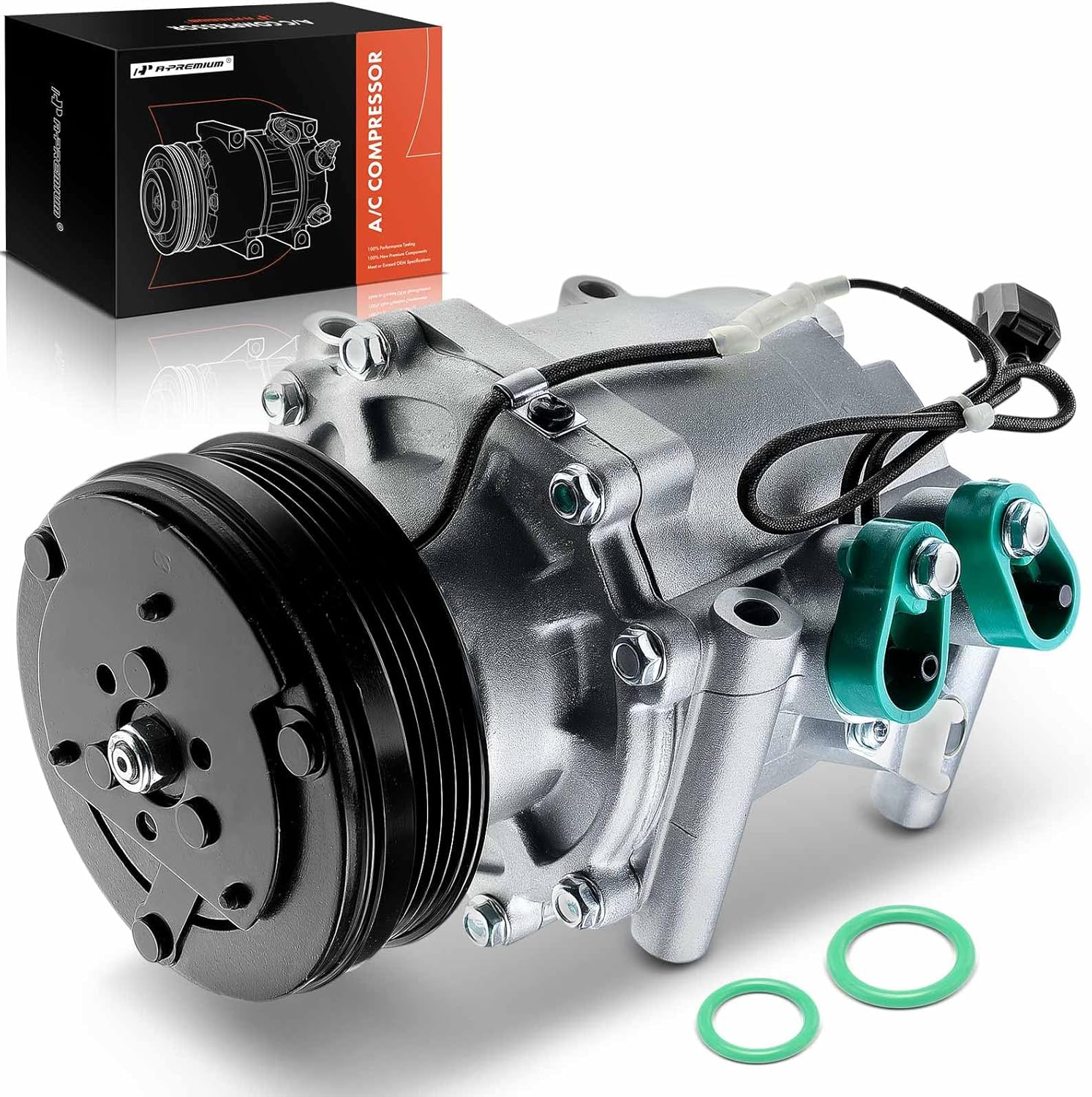 A-Premium A/C Compressor with Clutch Compatible with Honda Civic 1.5L 1.6L 1994-2000, Civic del Sol 1994-1995, CR-V 2.0L 1997-2001, Only for TRS090 S-anden Compressor Type