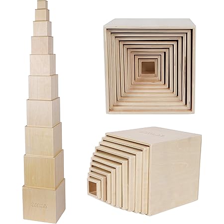 Toys Of Wood Oxford Stapelturm Holz Einfache Holzerne Farbnist Und Sortierbecherblocke Fur Kleinkinder Stapelwurfel Lernspielzeug Fur 2 Jahre Alte Montessori Materialien Amazon De Spielzeug