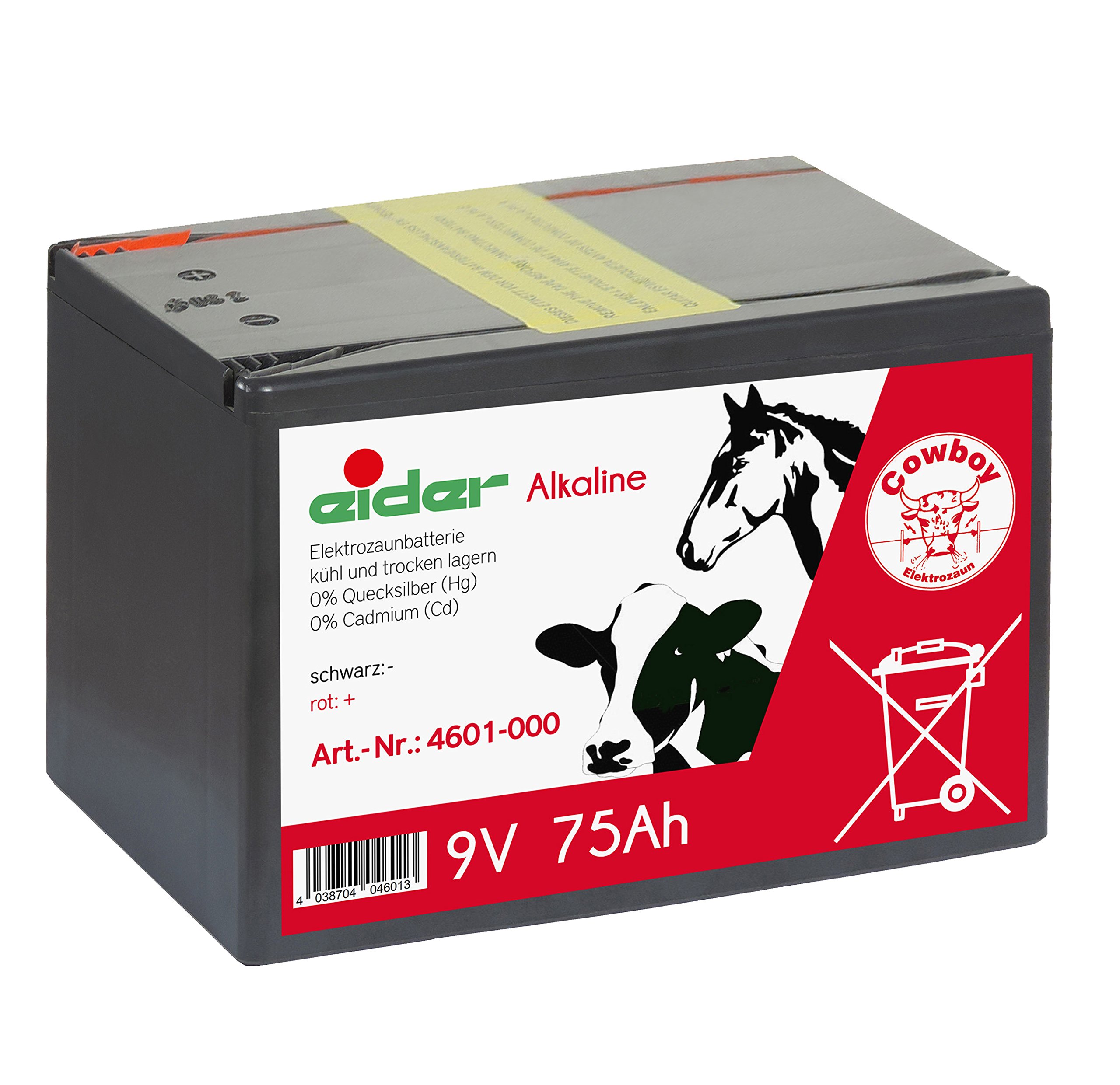 Eider Zestaw ekonomiczny: 4 x 9 V baterie alkaliczne 75 Ah – do urz?dze? do ogrodzenia pastwiskowego 9 V – kupi? jako opakowanie ekonomiczne i oszcz?dza?