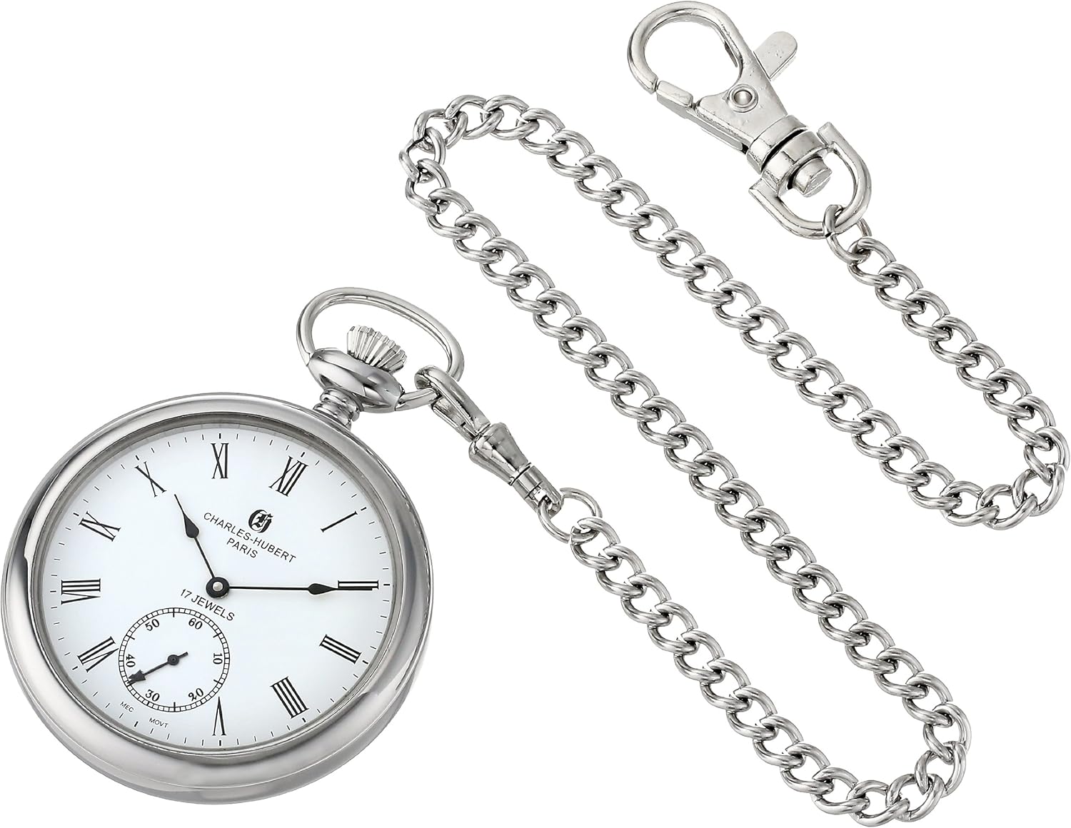 Charles-Hubert, Paris Open Face Mechanical Pocket Watch