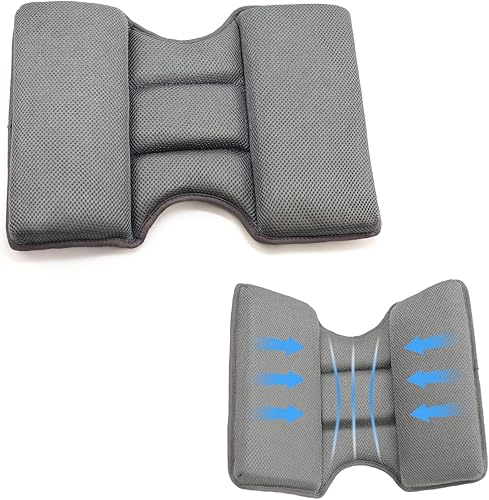 Miniatura 2 de Almohada de apoyo lumbar para automóvil, cojín de apoyo de respaldo medioinferior para silla de oficina de asiento de automóvil, diseño ergonómico