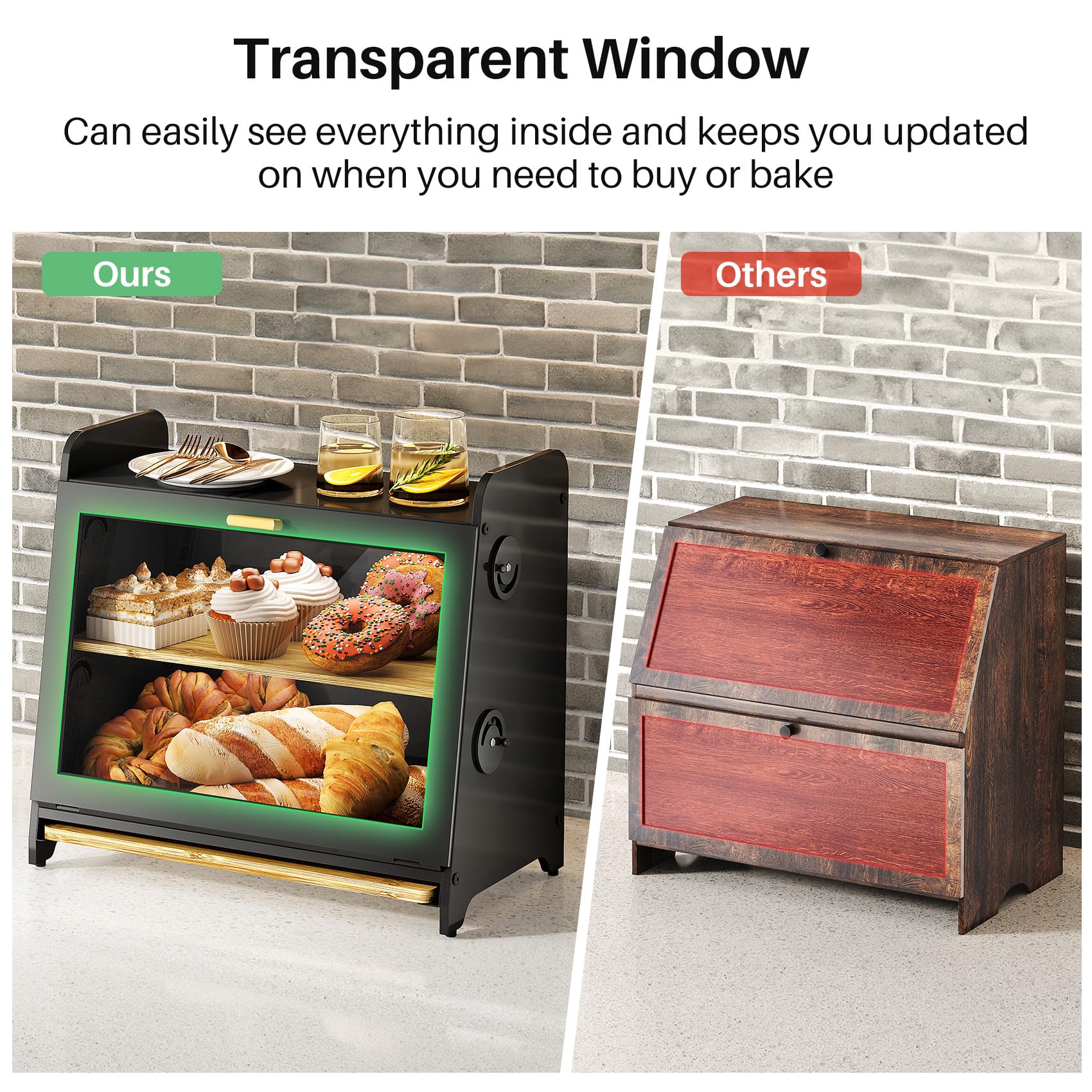 Bamboo Bread Box - Keep Bread Fresh -8