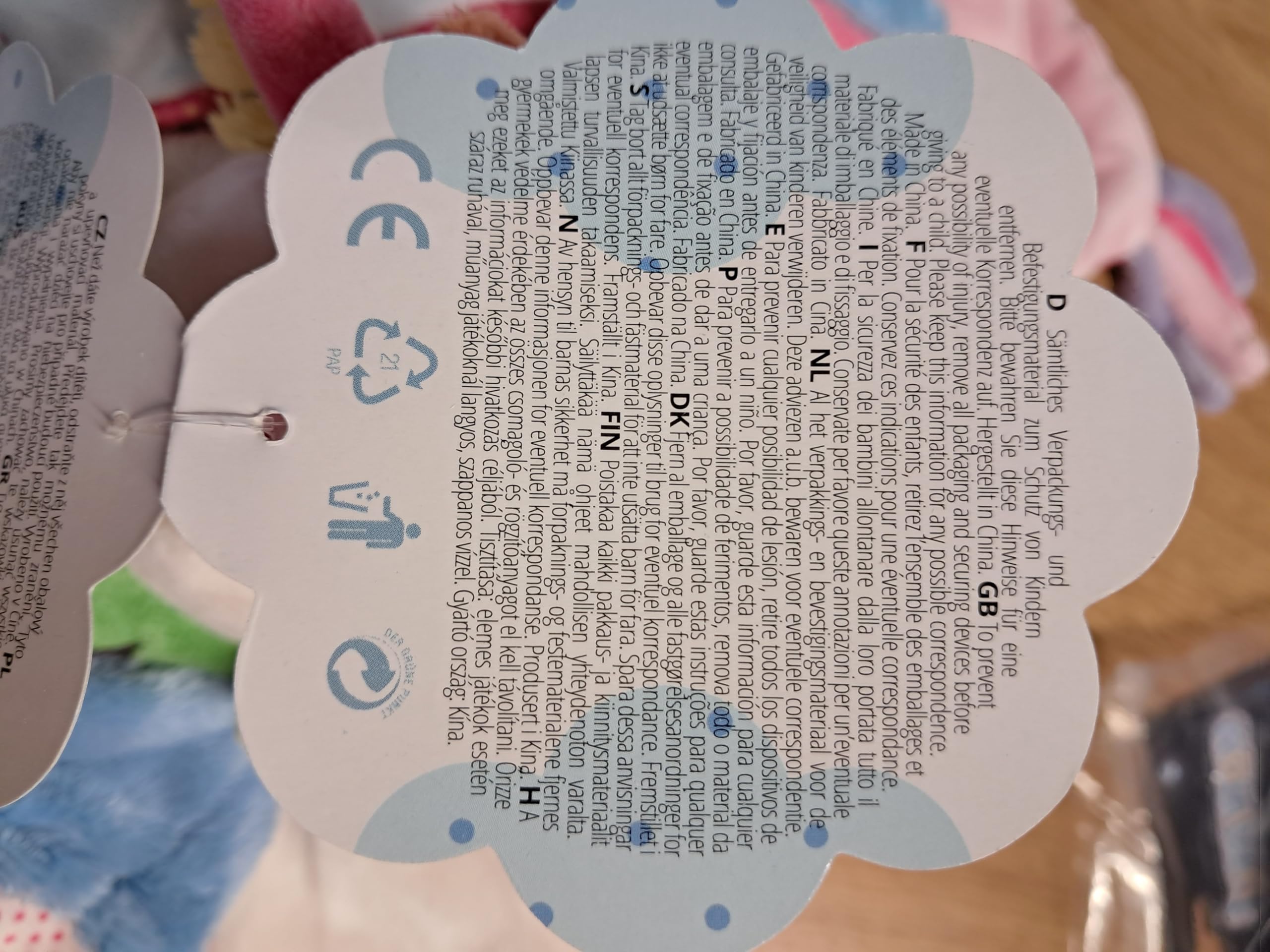 Doudou Licorne personnalisé avec Le prénom de bébé, en Velours Doux, Cadeau de Naissance baptême (Ciel Forme carré)