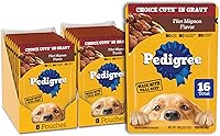 Vista 43 de PEDIGREE Choice Cuts in Gravy - Alimento húmedo en salsa para perros adultos, paquete de sabores surtidos, bolsas de 3.5oz, 24