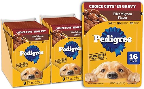 Miniatura 43 de PEDIGREE Choice Cuts in Gravy - Alimento húmedo en salsa para perros adultos, paquete de sabores surtidos, bolsas de 3.5oz, 24