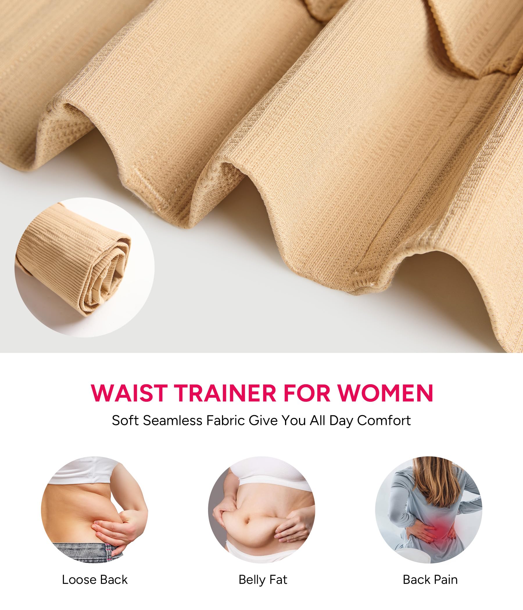 KUMAYES Corset Reductor Fajas Reductoras Mujer Waist Trainer Cintura Faja Cinturón Abdomen Faja Colombiana Corsé Moldeadora Corsé Bustier Shapewear Postparto