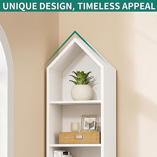 Miniatura 9 de YITAHOME Estantería estrecha de 73 pulgadas de alto, moderna estantería abierta de 5 niveles, soporte de madera para espacios pequeños, estante de