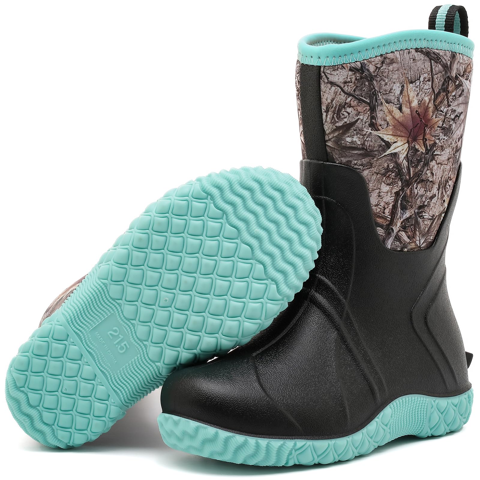 Yenxapei Gummistiefel Kinder Regenstiefel Stiefel für Jungen und Mädchen | Aus flexiblem Gummi Wasserdicht Rutschfeste Schneestiefel Perfekt für Schule, Spaziergänge, Matsch- und Regentage