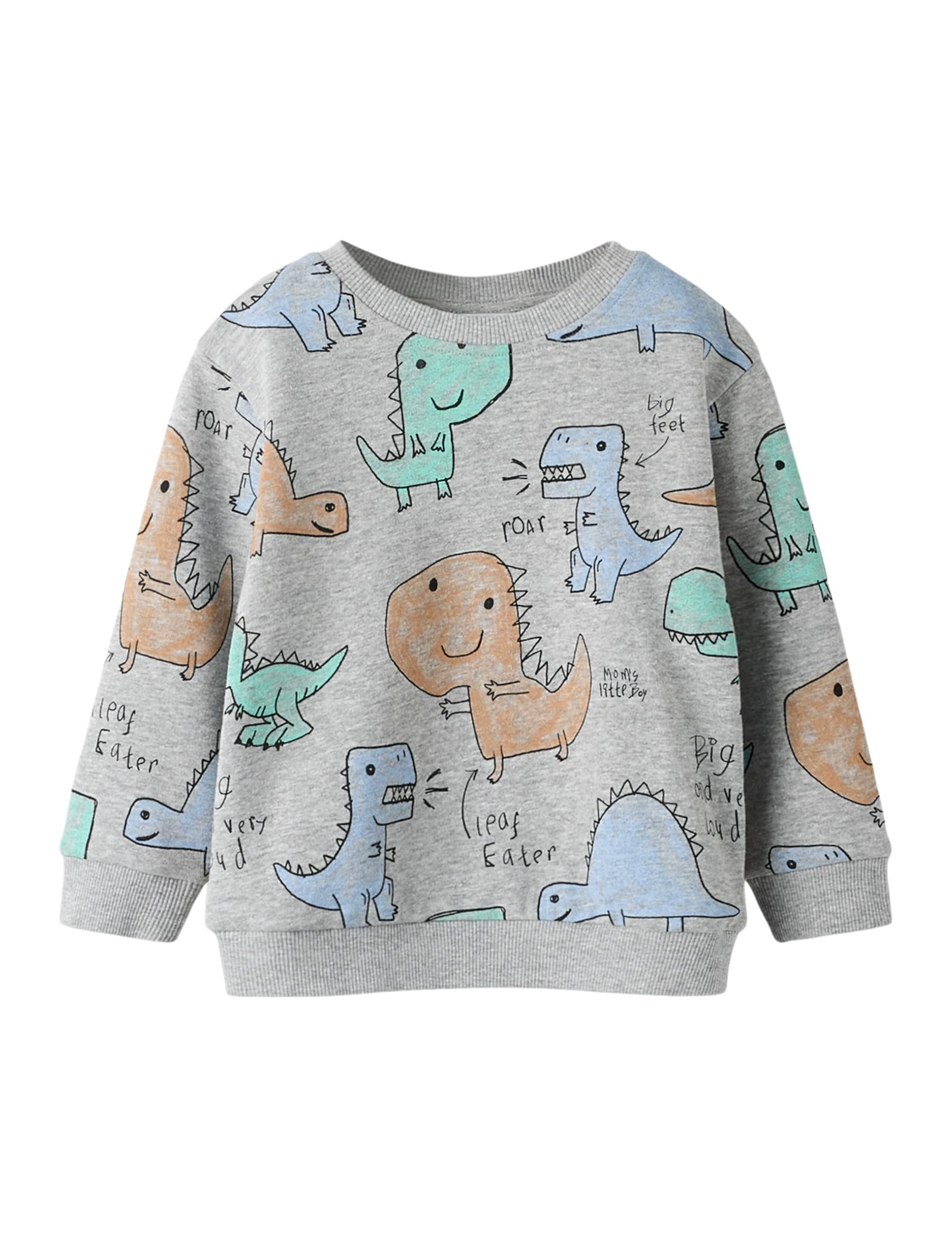 NAME IT Jungen Nmmsikko Ls Nreg SWE Bru, Grey Melange, 98 cm
