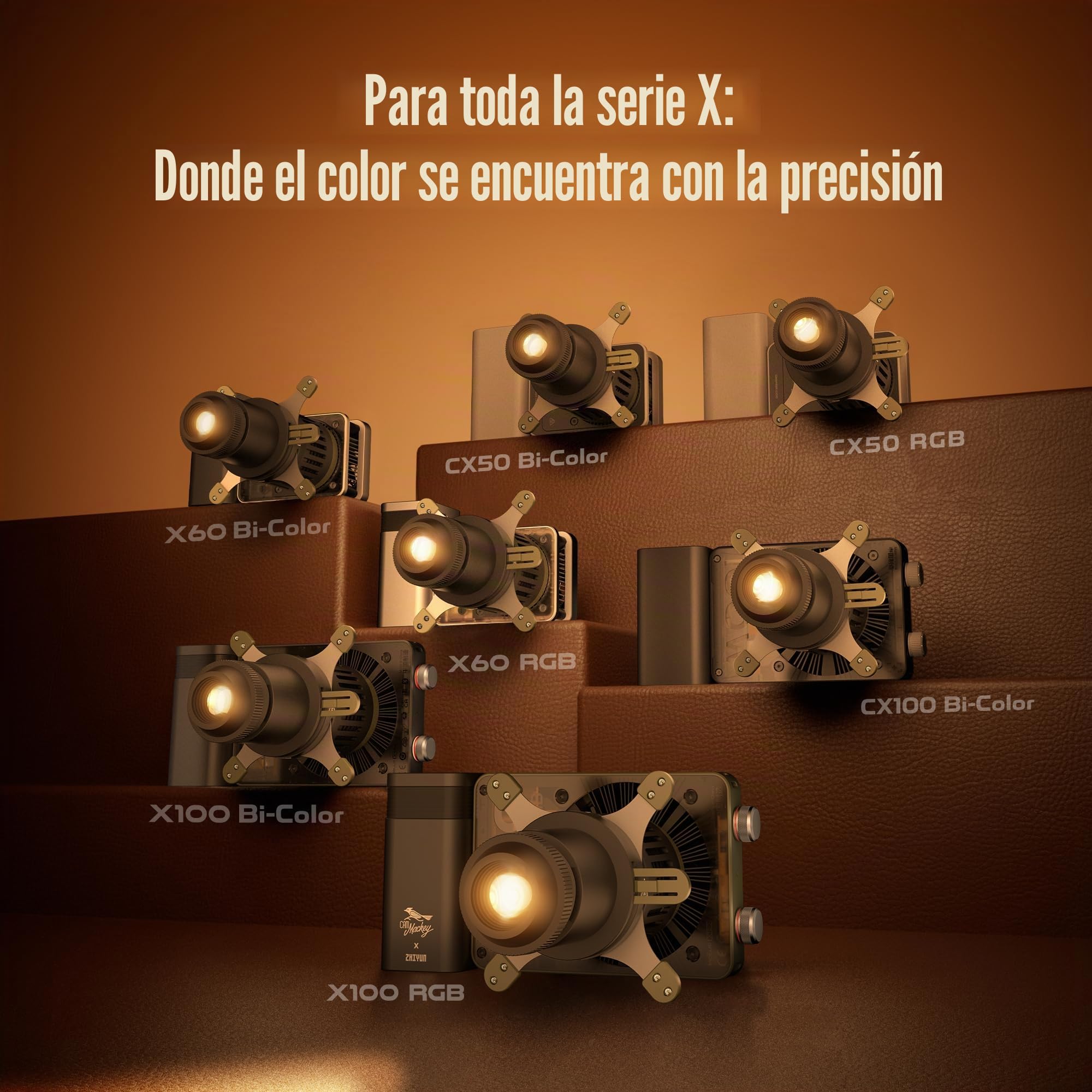 ZHIYUN Mini Foco (Montura ZY) Kit de snoot óptico cónico Accesorio para proyector de iluminación de Video para Estudio de fotografía con 10 gobos Formas de Corte Adecuado para X100/X60/CX100/G60/CX50