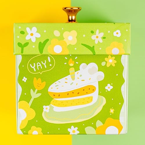 Miniatura 8 de Send A Cake - Caja de regalo de explosión para amigos de feliz cumpleaños, lista para regalar con mariposas voladoras, dulces, chocolates y mini