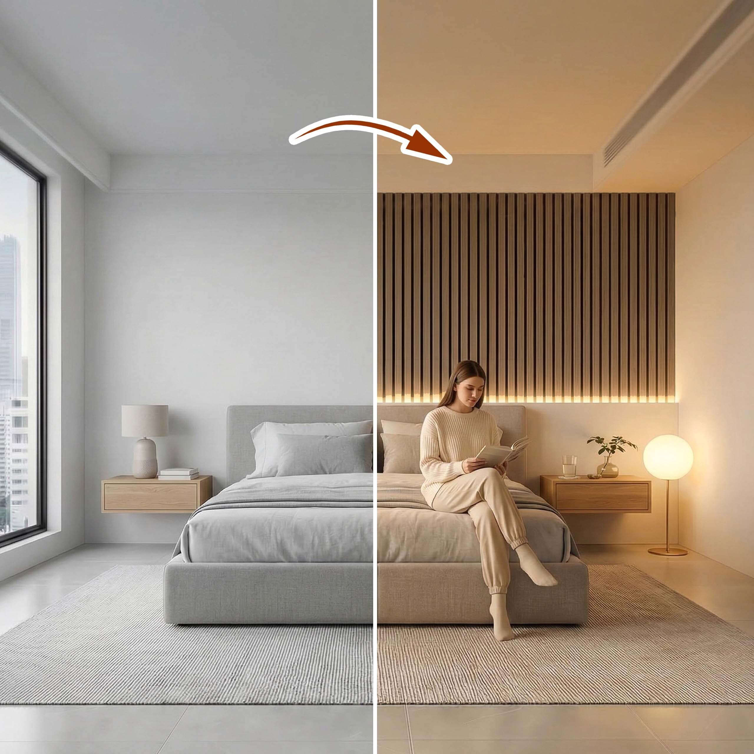 Relaxdays Pannelli fonoassorbenti, Set da 2 pz, 120 x 60 cm, Rivestimento murale, impiallacciatura Rovere, Naturale