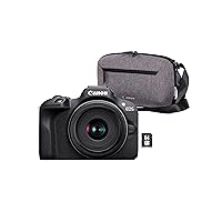 Canon EOS R100 + RF-S 18-45mm F4.5-6.3 IS STM Lens + Borsa + 64GB SD card (24.1MP APS)