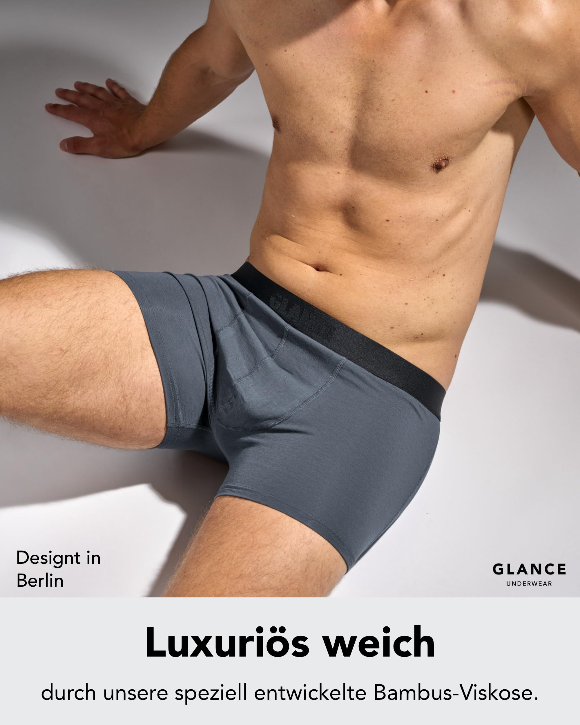 Premium Bambus Boxershorts Herren (3-Pack) - atmungsaktiv - seidig weich - Bambus Unterhosen Herren mit elastischen Bund und ohne störendes Etikett für optimalen Komfort