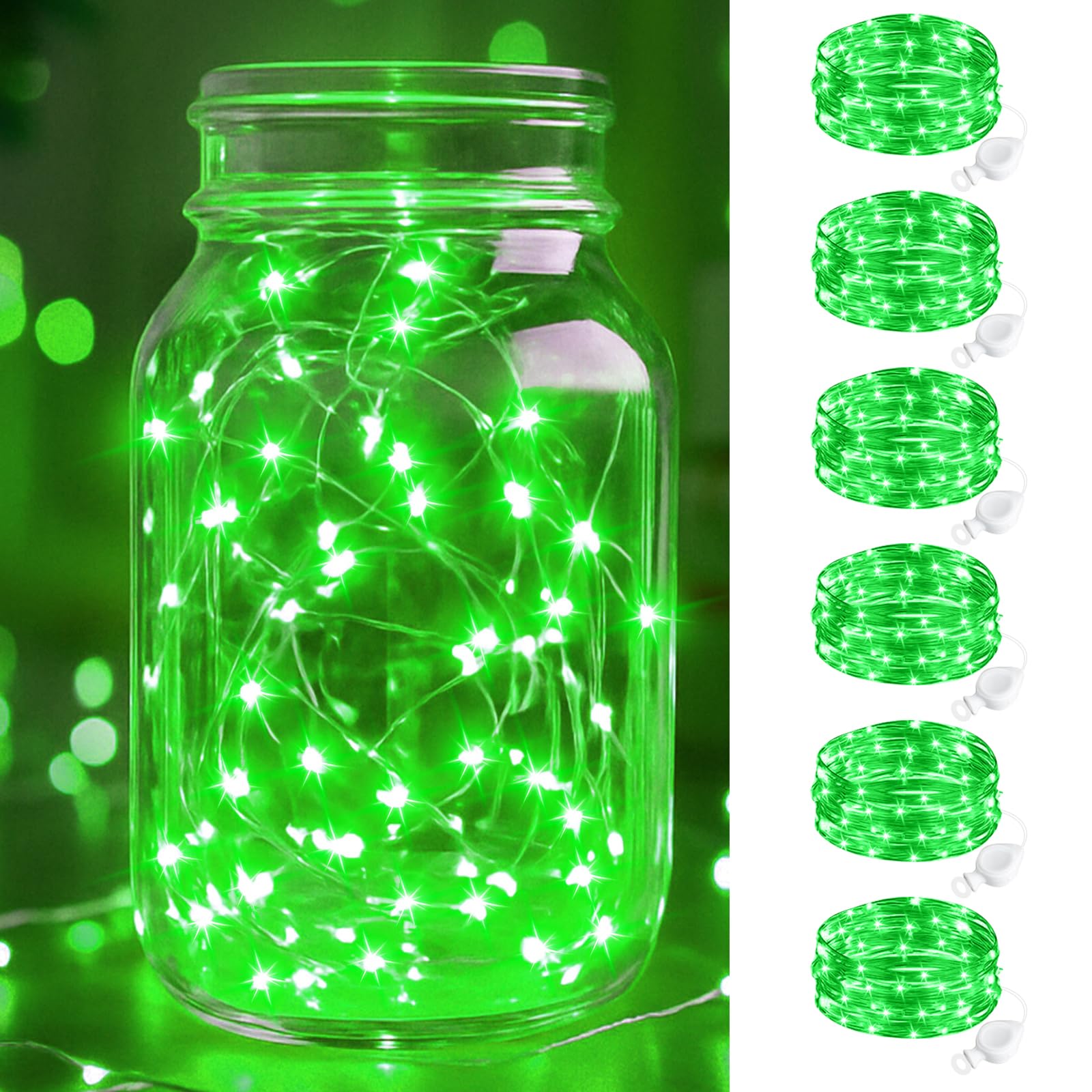btfarm LED Lichterkette mit Batterie Klein, 2M 20LED Mini Lichterkette Batteriebetrieben, Wasserdicht Lichterkette Draht mit Knopfzelle für Weihnachten Hochzeit Party Innen Deko, WarmWeiß