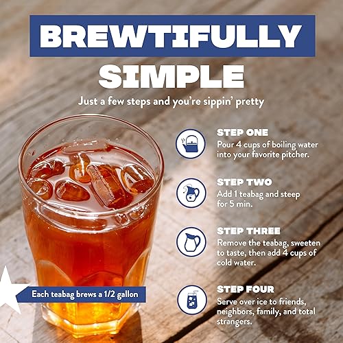 Miniatura 4 de HTeaO Bolsas de té helado (té negro sandía), haz té real estilo Texas en 5 minutos, 4 galones por paquete (paquete de 8 bolsas)