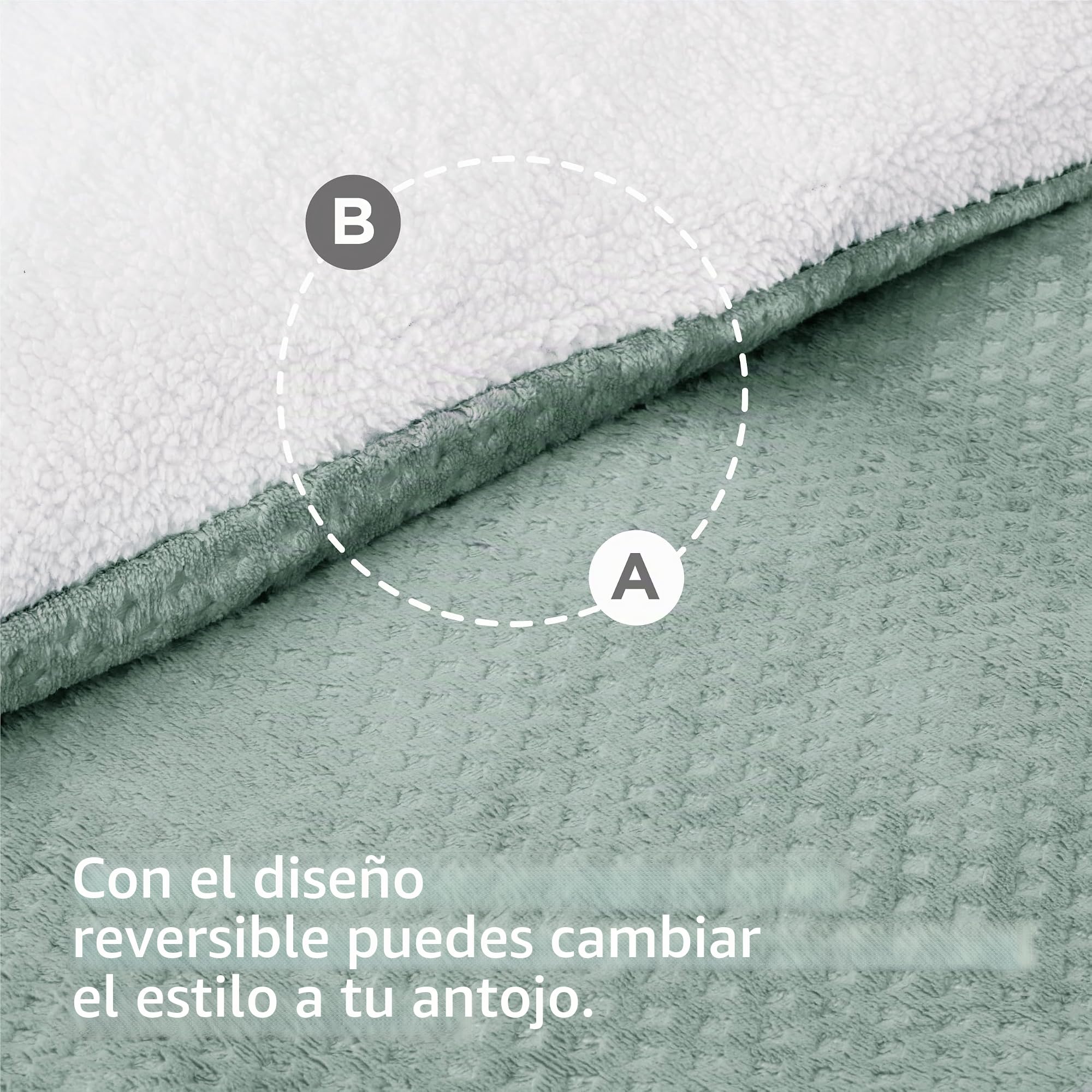 Bedsure Ropa de cama mullida de 155 x 220 cm, verde, funda nórdica de invierno de forro polar con 2 fundas de almohada de 80 x 80 cm, cálida con cremallera, de invierno