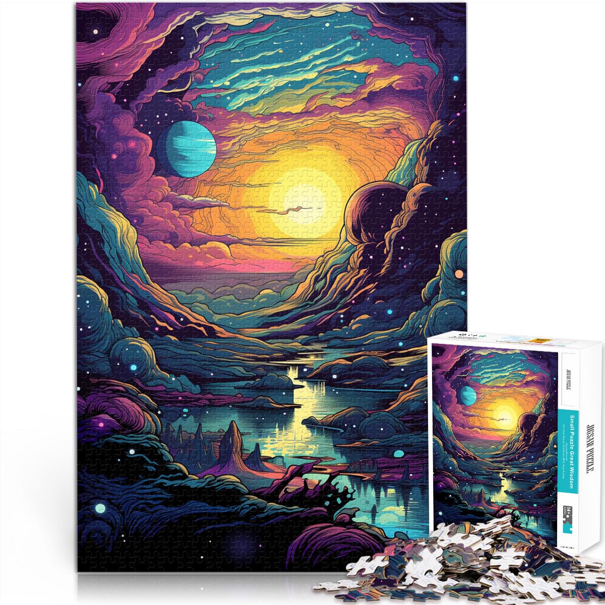 Puzzle da 2000 pezzi per adulti pianeta rompicapo puzzle con pezzi completamente ad incastro a forma casuale 70 x 100 cm per adolescenti 14+