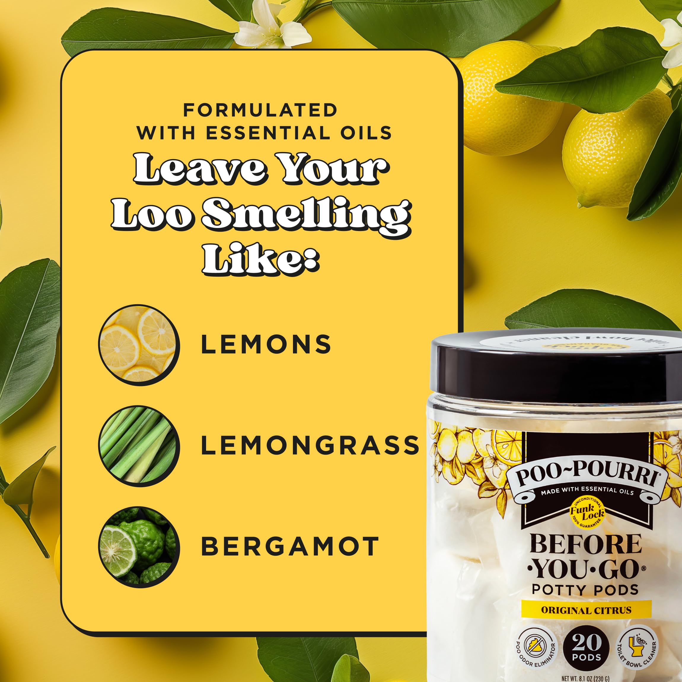 Poo-Pourri - Original Citrus, 20 Count Lemon, Bergamot