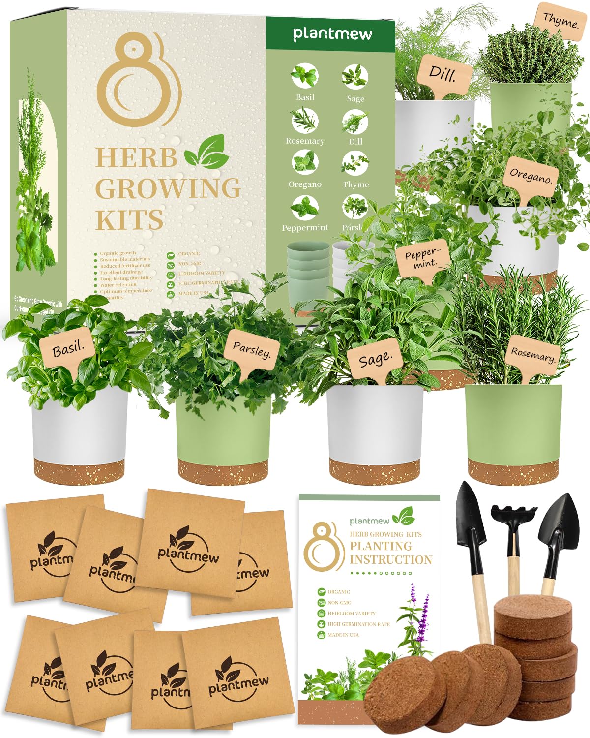 Amazon.com : 8 Herb Indoor Garden Kit – Gardening Gifts for Mom