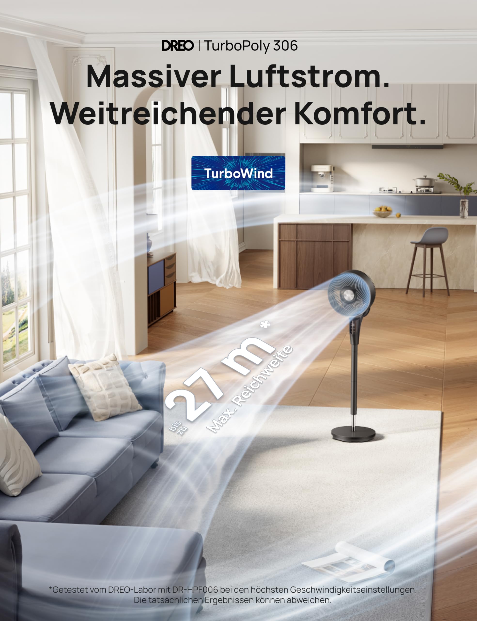 Dreo Leiser Standventilator für Schlafzimmer [Verbessert] – Bild 2