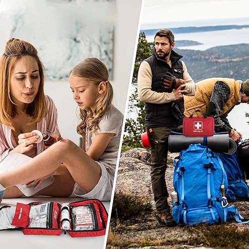 Miniatura 13 de Kits de primeros auxilios: kit médico de emergencia con 218 piezas de suministros médicos, kits de primeros auxilios deportivos, kit de trauma