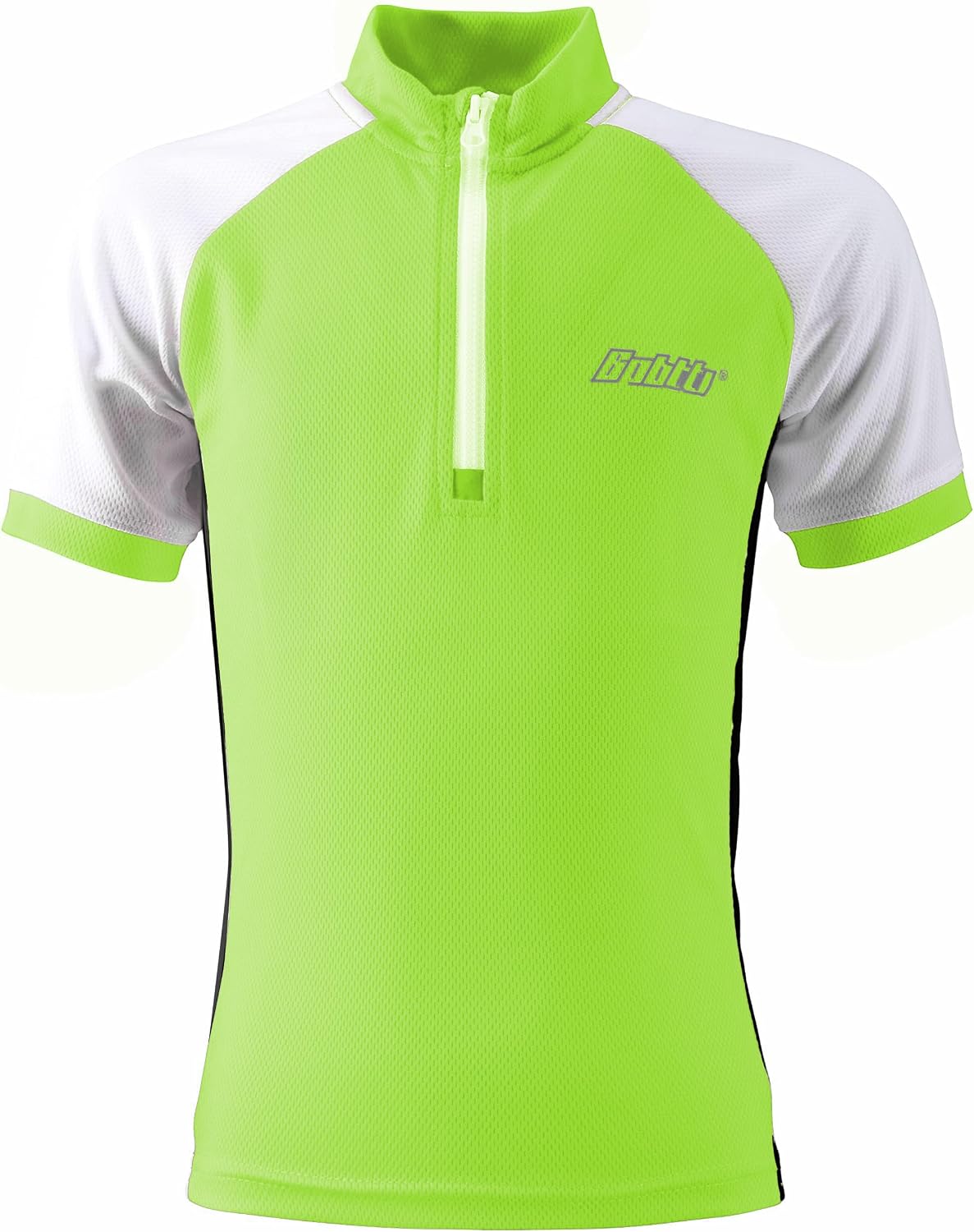 bpbtti Kid's Quick Dry Half Zipper Cycling Jersey High Wicking Boys Girls Bike Biking Shirt with 1 Rear Pocket
