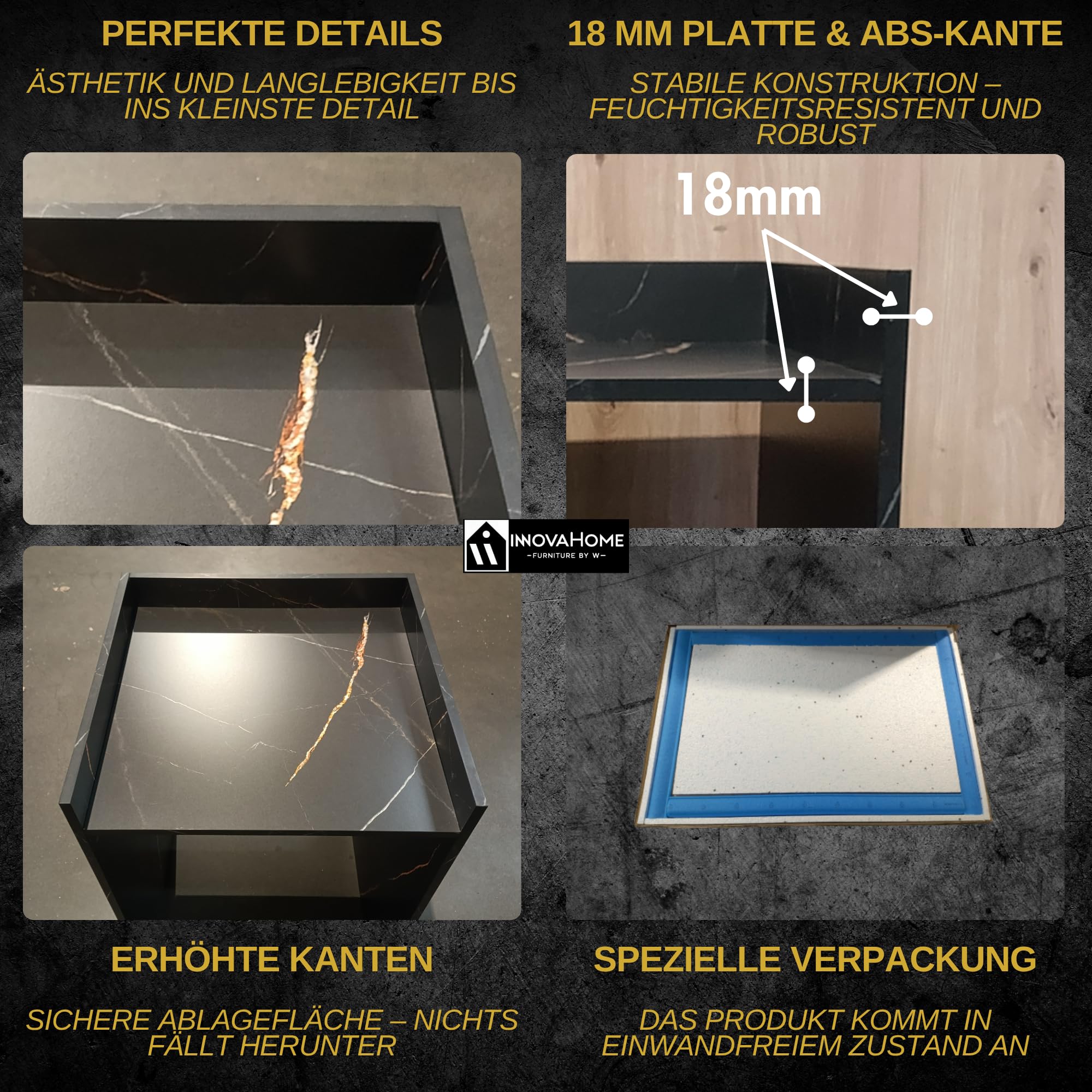 INNOVAHOME Waschmaschinenschrank San Sebastian Überbauschrank Badmöbel | Massive 18mm Spanplatte Konstruktion - Sorgenfreier Aufbau Ohne Bohren - Wasserfeste PUR Verleimung ABS-Kante