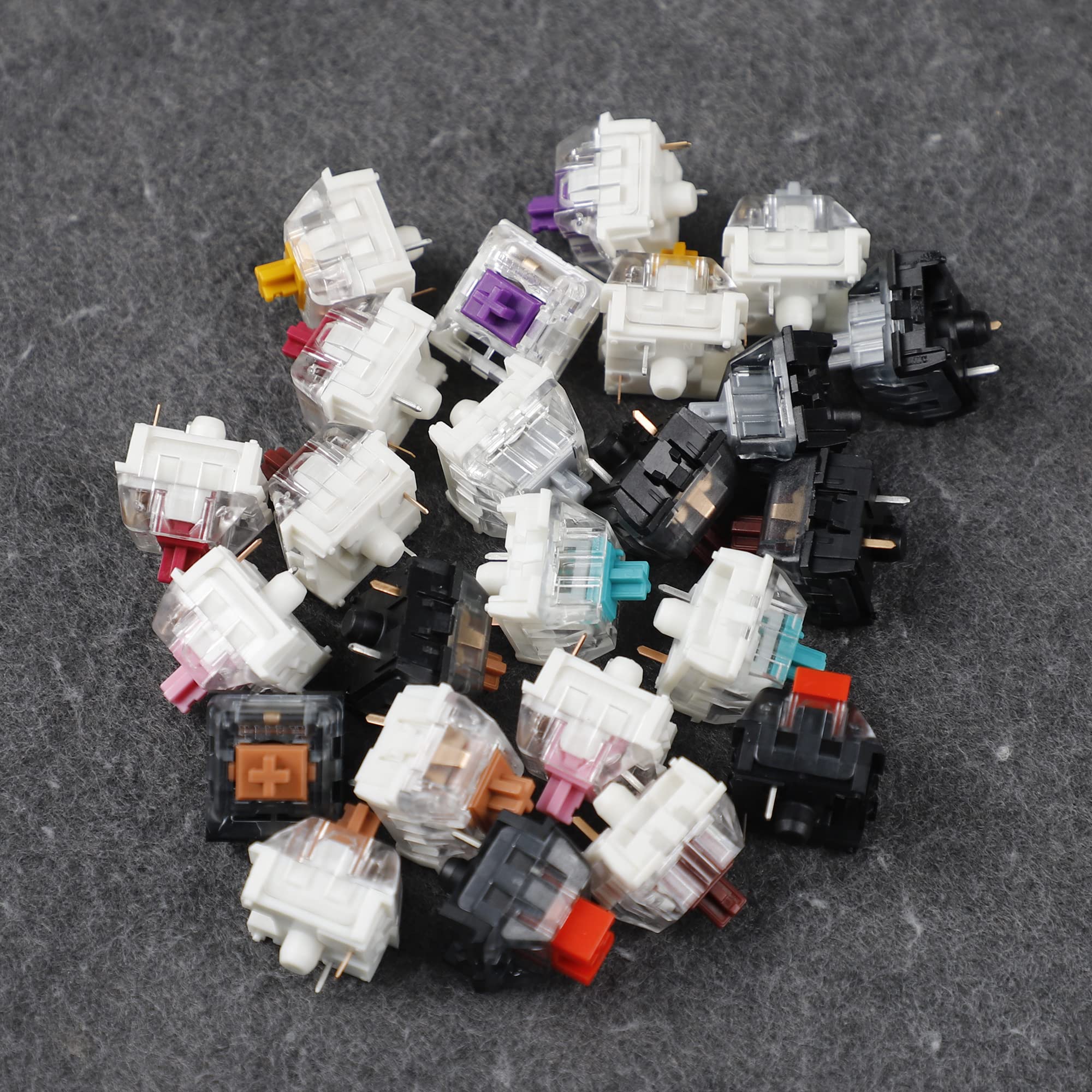 Kailh Speed Silver Gold Copper Bronze Pink Super Speed Silver Copper Red Bronze Pro Purple Burgundy Light Green MX SMD 3-pinowe przełączniki RGB do klawiatury mechanicznej (90 szt., Speed Pink)