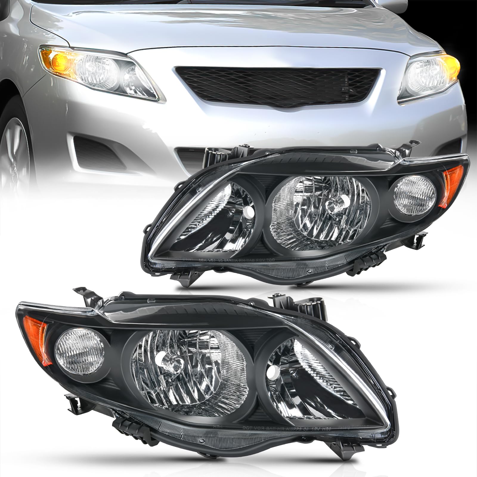 Amazon.com: Nilight Headlight Assembly Compatible with 2009 2010 Toyota ...