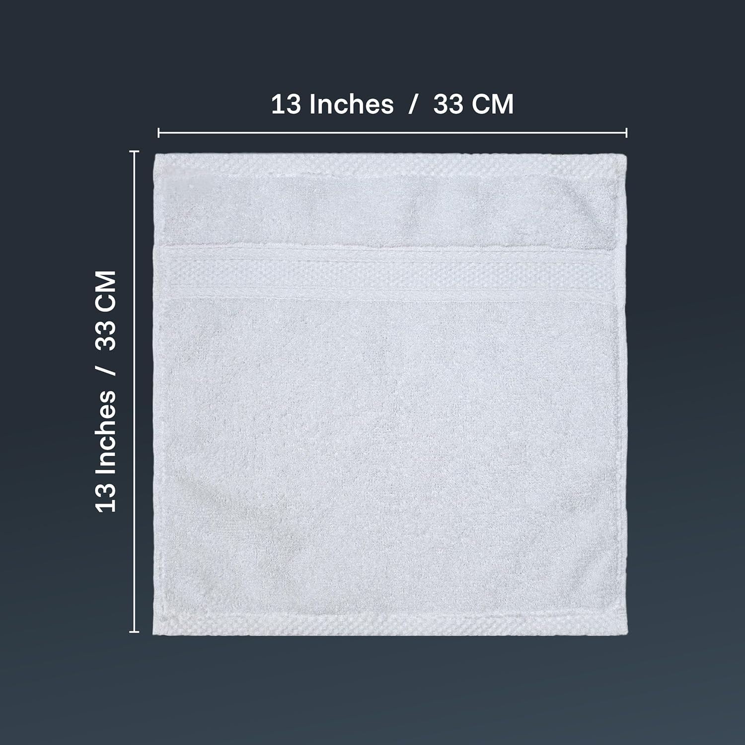 belem Exclusive Washcloths Bulk – 13x13 Pack of 300 – 2-Ply 100% Combed Cotton 600 GSM – Ultra-Soft, Heavyweight, Highly Absorbent – White Brick Design for Hotels, Spas, Gym & Resorts