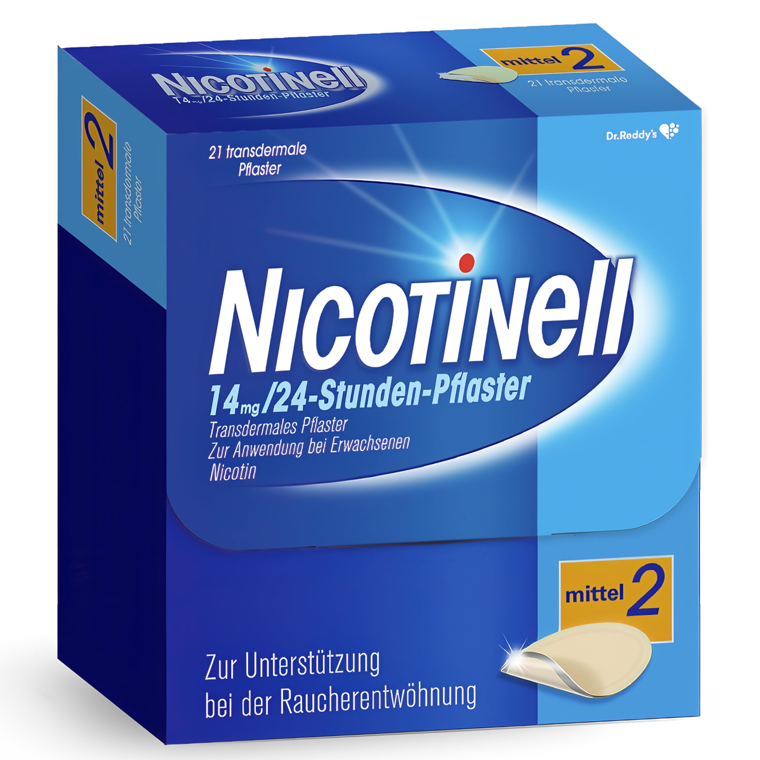 Nicotinell 14 mg/24-Stunden-Pflaster (bisher 35 mg) Stärke 2 (mittel), 21 St. Pflaster