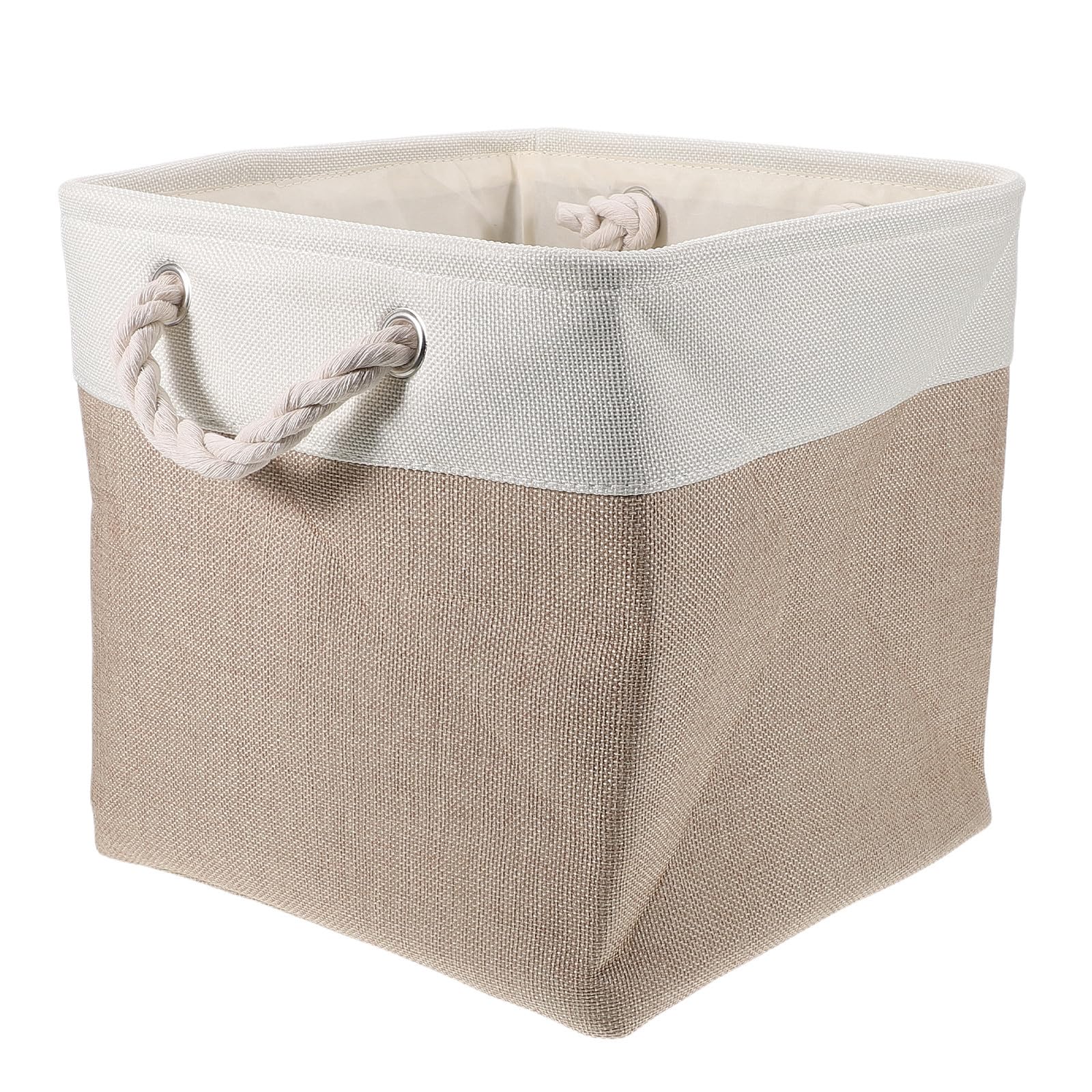 3 Pièces Boîte de Rangement en Tissu Carrée Pliable avec Poignée