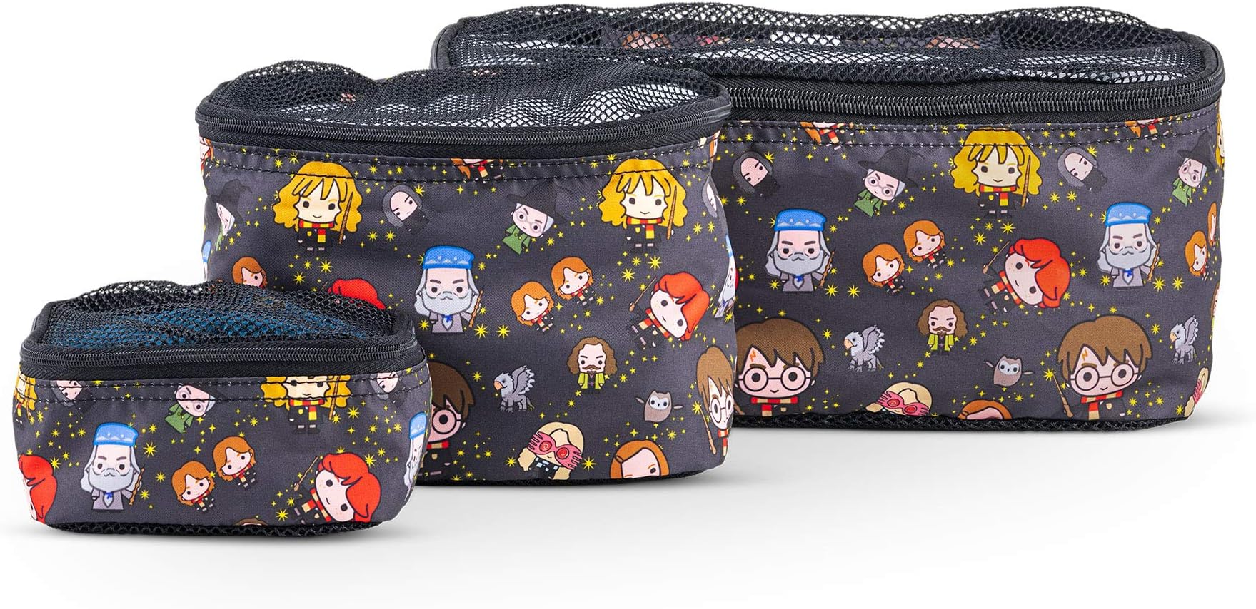 JuJuBe | Be Organized Compact Travel Packing Cubes for Luggage, Diaper Bags, Purses | 3-Piece Set | Harry Potter | Cheering Charms