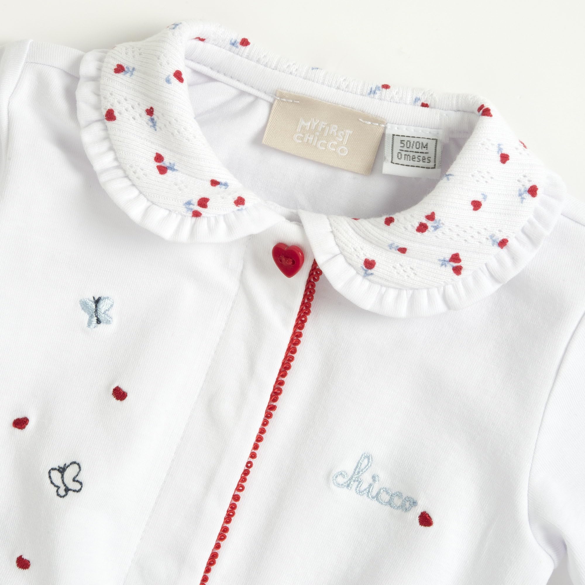 Chicco, Tutina Neonato e Neonata in Morbido Cotone, con Comoda Apertura Frontale, Ideale per Primavera ed Estate, Abbigliamento Bambina e Bambino, Designed in Italy