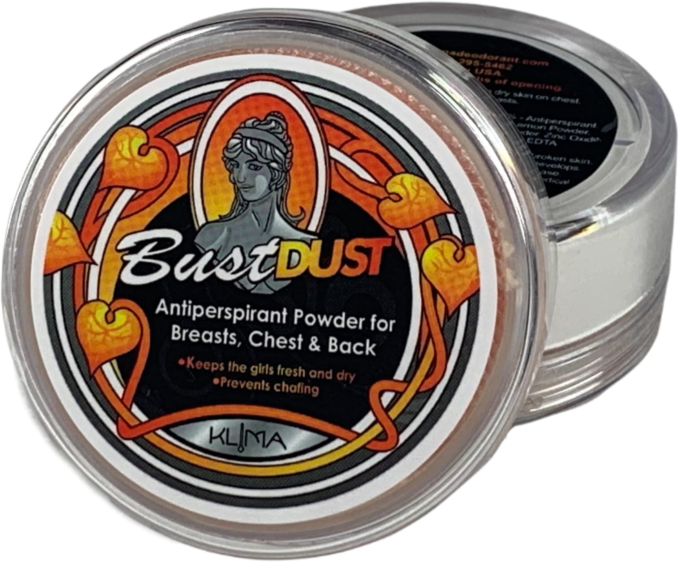 Antiperspirant Powder for the Breasts and Chest